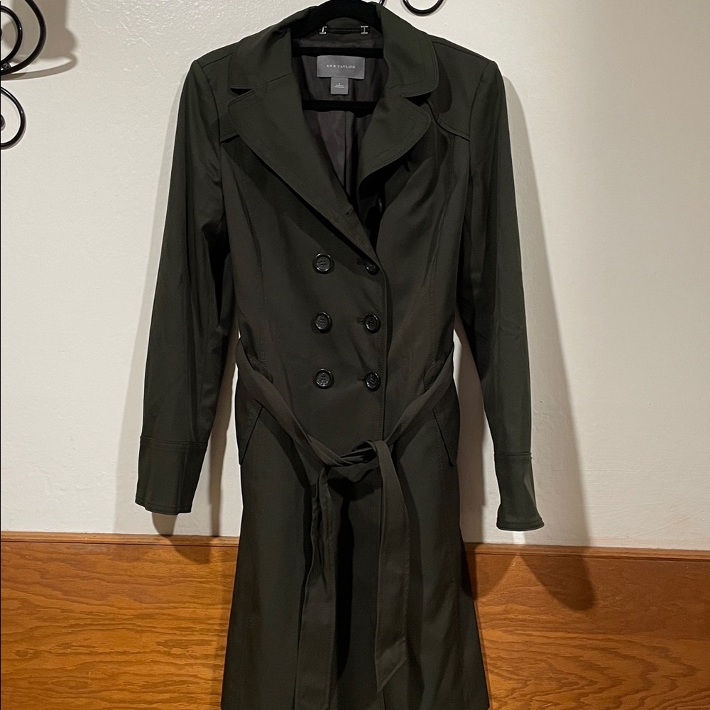 Chic Dark Green Trench Coat